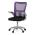 AUTRONIC KA-K2008 PUR Kancelářská židle, fialová síťovina, šedý plast, kolečka na tvrdé podlahy