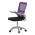 AUTRONIC KA-K2008 PUR Kancelářská židle, fialová síťovina, šedý plast, kolečka na tvrdé podlahy