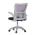 AUTRONIC KA-K2008 PUR Kancelářská židle, fialová síťovina, šedý plast, kolečka na tvrdé podlahy