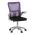 AUTRONIC KA-K2008 PUR Kancelářská židle, fialová síťovina, šedý plast, kolečka na tvrdé podlahy