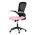 AUTRONIC KA-V317 PINK Kancelářská židle, černý plast, růžová látka, sklápěcí područky, kolečka pro t