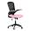 AUTRONIC KA-V317 PINK Kancelářská židle, černý plast, růžová látka, sklápěcí područky, kolečka pro t