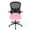 AUTRONIC KA-V317 PINK Kancelářská židle, černý plast, růžová látka, sklápěcí područky, kolečka pro t