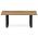 AUTRONIC KS-F110U DUB Stůl konferenční 110x70 cm, masiv dub, přírodní hrana, kovová noha "U" 6x2 cm