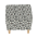 KONDELA Kreslo ušiak s taburetom, látka patchwork N1, ASTRID