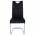 KONDELA Jedálenská stolička, čierna/svetlé šitie, ABIRA NEW