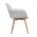 KONDELA Dizajnové kreslo, svetlosivá/buk, CLORIN NEW