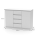 KONDELA 2 dverová komoda so 4 šuplíkmi, biela, HANY NEW  010