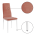 KONDELA Stolička, ružová Velvet látka/biely kov, COLETA NOVA