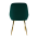 KONDELA Jedálenská stolička, smaragdová/gold chróm-zlatý, PERLIA