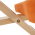 KONDELA Ergonomická kľakačka, oranžová/buk, FLONET