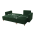 KONDELA Rozkladacia sedacia súprava, zelená, pravá, BLEKY ROH