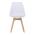AUTRONIC CT-X7056 WT Židle jídelní, bílá plastová skořepina, sedák bílá látka, masiv přírodní buk
