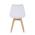 AUTRONIC CT-X7056 WT Židle jídelní, bílá plastová skořepina, sedák bílá látka, masiv přírodní buk