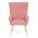 AUTRONIC AK-314 PINK2 Křeslo, potah růžová manšestrová látka, dřevěné nohy, masiv kaučukovník
