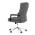 AUTRONIC KA-D8104 GREY Židle kancelářská, šedá ekokůže, kříž kov chromový, houpací mechanismus, čalo