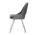 AUTRONIC DCL-W1174 GREY2 Židle jídelní, šedá látka, kovové nohy, broušená nerez.