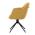 AUTRONIC HC-536 YEL2 Židle jídelní a konferenční, žlutá látka, černé kovové nohy, otočný mechanismus