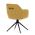 AUTRONIC HC-536 YEL2 Židle jídelní a konferenční, žlutá látka, černé kovové nohy, otočný mechanismus