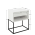 KONDELA Nočný/príručný stolík, biela/čierna, ARTI TYP 2