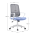 KONDELA Kancelárske kreslo, neomint-svetlomodrá/sivá/biela, SALOMO TYP 1