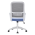 KONDELA Kancelárske kreslo, neomint-svetlomodrá/sivá/biela, SALOMO TYP 1