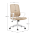 KONDELA Kancelárske kreslo, béžová/biela, SALOMO TYP 1