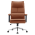 KONDELA Kancelárske kreslo, hnedá camel ekokoža/chróm, KAHIL