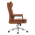 KONDELA Kancelárske kreslo, hnedá camel ekokoža/chróm, KAHIL