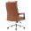KONDELA Kancelárske kreslo, hnedá camel ekokoža/chróm, KAHIL