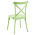 KONDELA Stohovateľná stolička, zelená, SAVITA