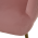 KONDELA Kreslo s podnožou, ružová Velvet látka/dub, HABEN