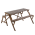 KONDELA Záhradný stôl/lavička, 2v1, hnedá, ZAGIR
