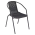 KONDELA Záhradná stohovateľná stolička, čierna, oceľ/plast, FRENY