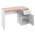 KONDELA PC stôl 1D1S, biela/dub sonoma, TOPTY TYP 09