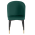 KONDELA Jedálenská stolička, zelená Velvet látka/čierna, UDAJA