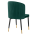 KONDELA Jedálenská stolička, zelená Velvet látka/čierna, UDAJA
