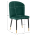 KONDELA Jedálenská stolička, zelená Velvet látka/čierna, UDAJA