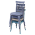 KONDELA Stohovateľná stolička, modrá, SAZEN