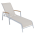KONDELA Záhradné ležadlo, biela oceľ/dub, BONTO