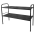 KONDELA Nastaviteľný regál, čierna, SOMER