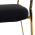 KONDELA Dizajnové jedálenské kreslo, čierna Velvet látka/gold chróm zlatý, DASMIN TYP 1