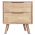 KONDELA Nočný stolík, masívne drevo, prírodná, BRUNI