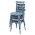 KONDELA Stohovateľná stolička, modrá, SAZEN
