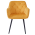 KONDELA Dizajnové kreslo, žltá Velvet látka, FEDRIS NEW