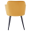 KONDELA Dizajnové kreslo, žltá Velvet látka, FEDRIS NEW