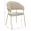 KONDELA Dizajnové jedálenské kreslo, béžová Velvet látka/gold chróm zlatý, DASMIN NEW TYP 1