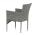 AUTRONIC AZC-S2118 GREY Židle zahradní, šedý umělý ratan, kov, stohovatelná.