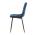 AUTRONIC CT-281 BLUE4 Židle jídelní, modrá sametová látka, nohy černý kov