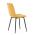 AUTRONIC CT-281 YEL4 Židle jídelní, žlutá sametová látka, nohy černý kov